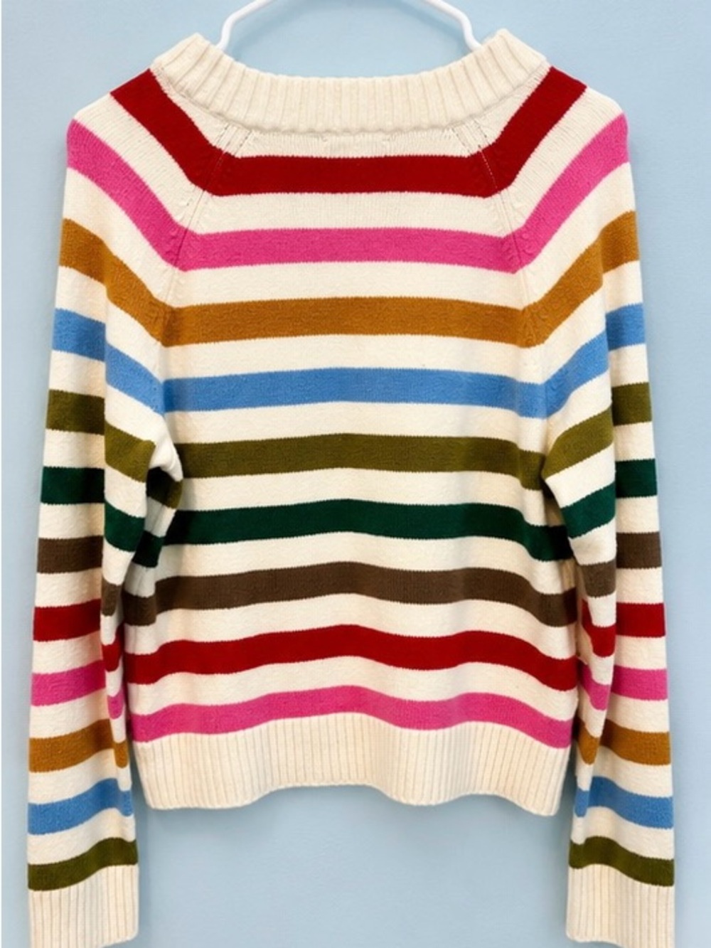 GAP Multicolor Stripe Cotton Blend Sweater | Size Medium - Picture 3 of 7